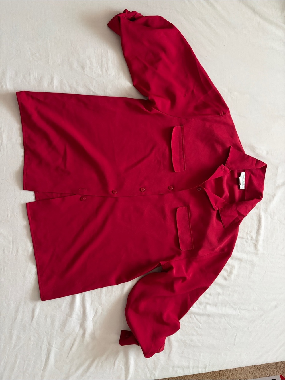 Women's Scarlet Button-Front Blazer
